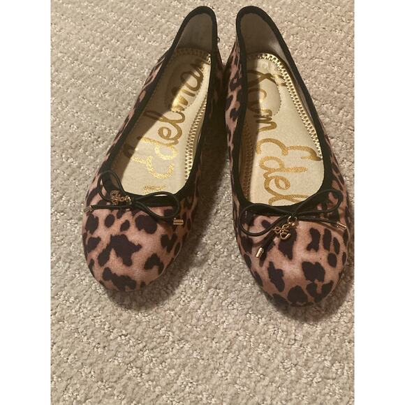 Sam Edleman Leopard Animal Print Ballet Flats Photoshoots! ~ Size 2 Big Kid - Picture 2 of 5